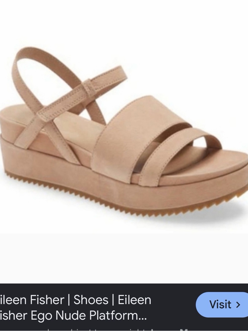 Eileen Fisher Blush-Tone Platform Slingback Sandal